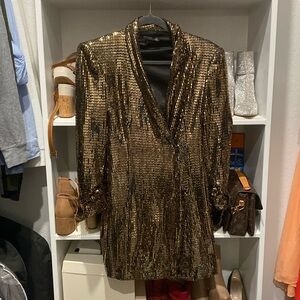 Zara sequin blazer dress size M
